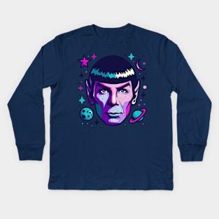 Spock Pop Art Kids Long Sleeve T-Shirt